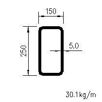 CFRHS 250x150x5,0
