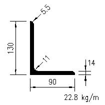 L 130x90x14